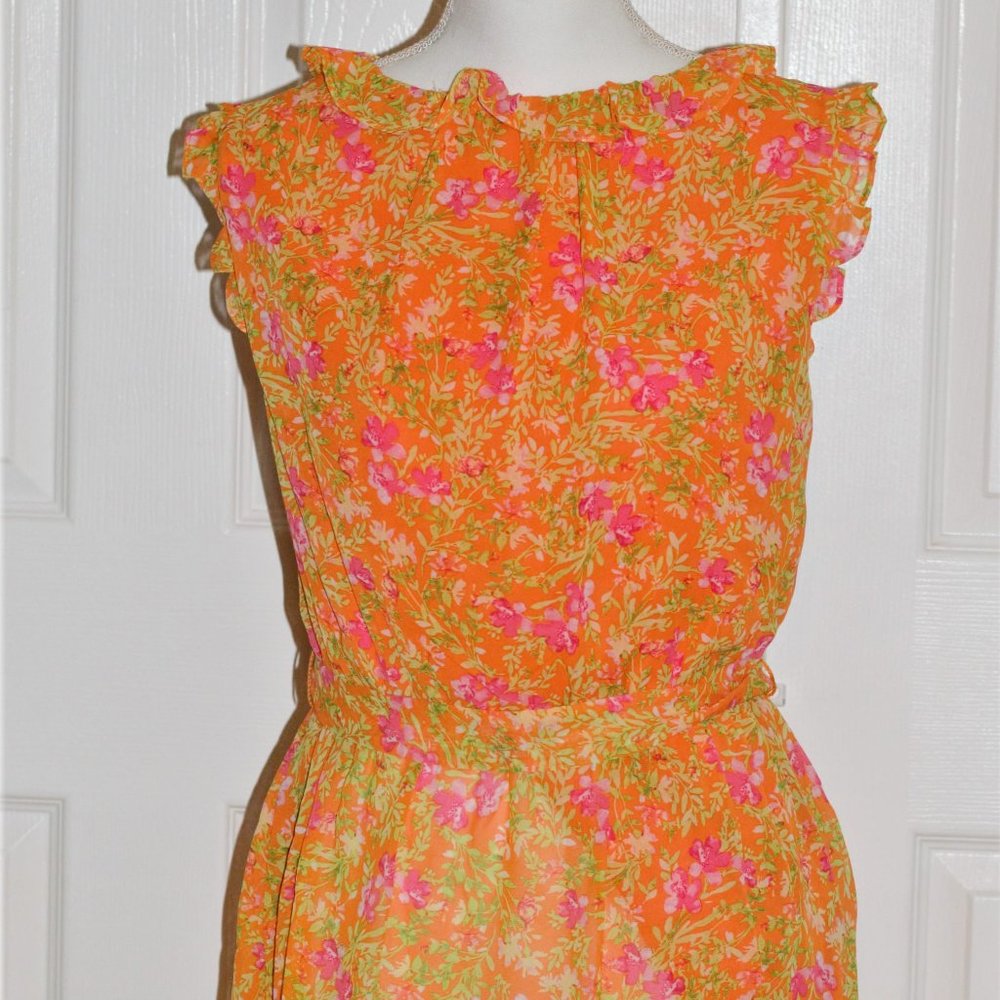 Emma & Michele Colorfull Short Sleeve Knee Dress